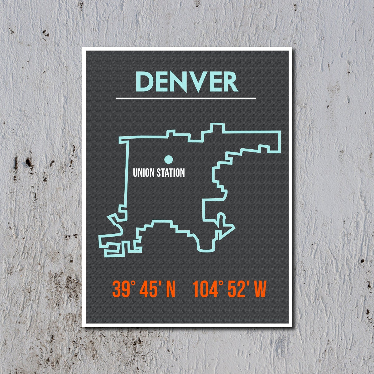 DENVER Poster Art - Typography Print - 18" x 24"