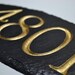 STONE House Numbers Address Plaque / LAWN STAKE / Carved / Marker /Slate / Sign