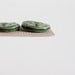 handmade ceramic buttons. dotted, medium, round, bottle green. unique handcrafted needlecraft supplies. set of 2.