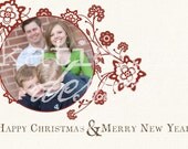 Christmas, Holiday or New Years greeting card, digital, printable file (item 714)