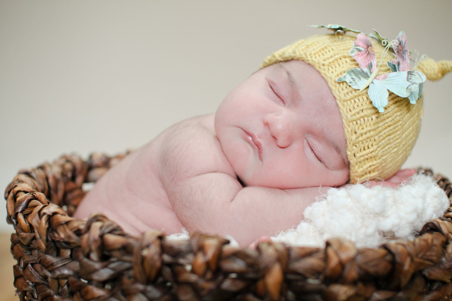 Pixie Hat, Baby Hat PATTERN-One Skein Pattern, Pdf, Butterflies and Blossoms, Spring Knits