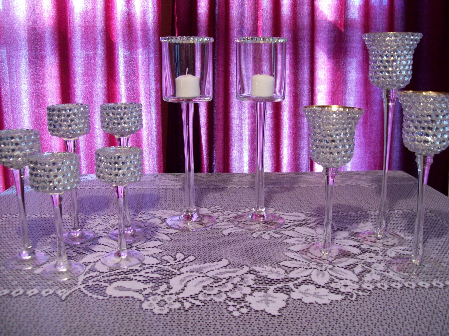 Rhinestone Vase, Swarovski Candle Holder, Swarovski Votive Holder ...