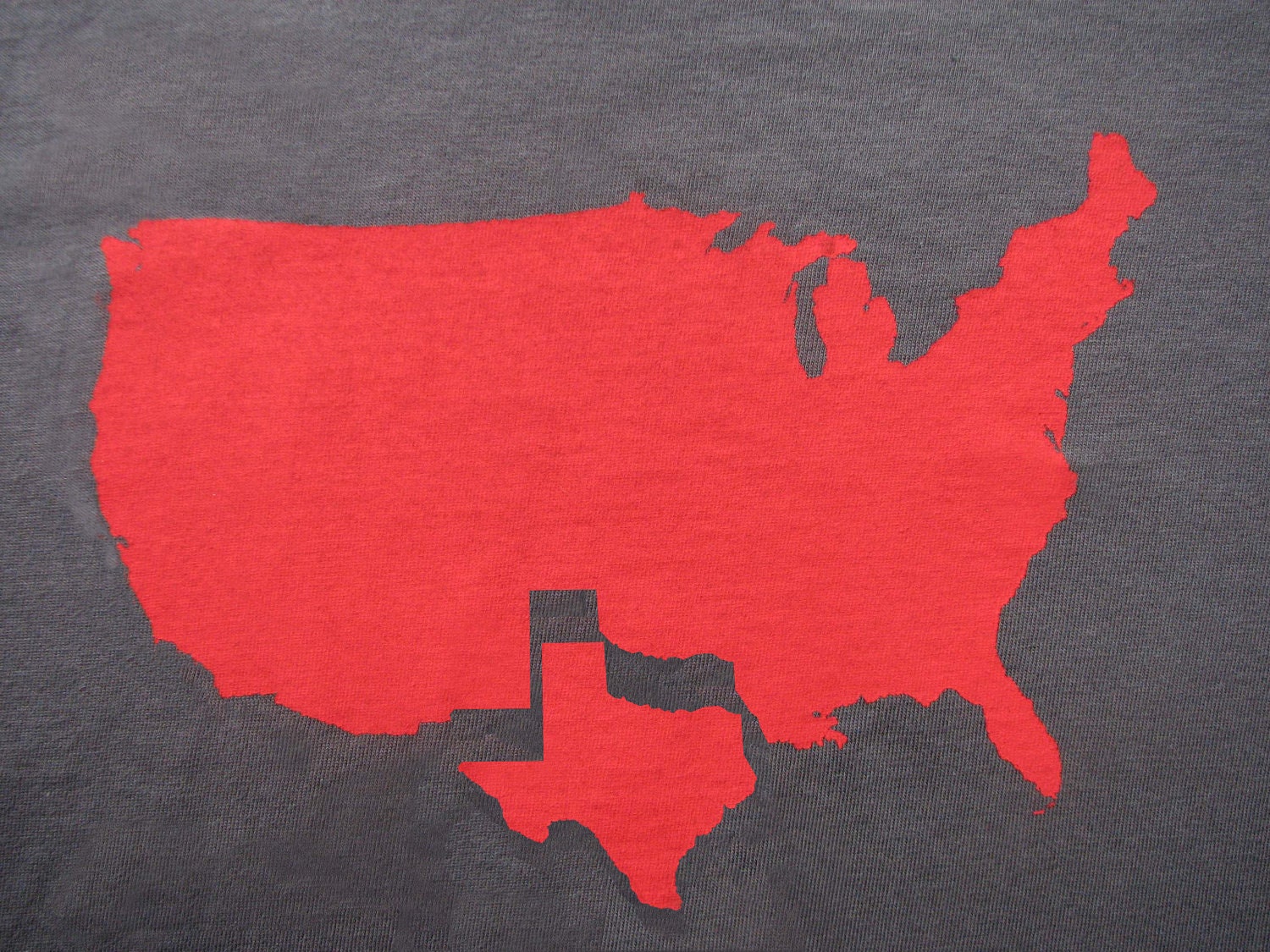 Womens Texas t shirt on american apparel asphalt grey- available in S, M, L, XL