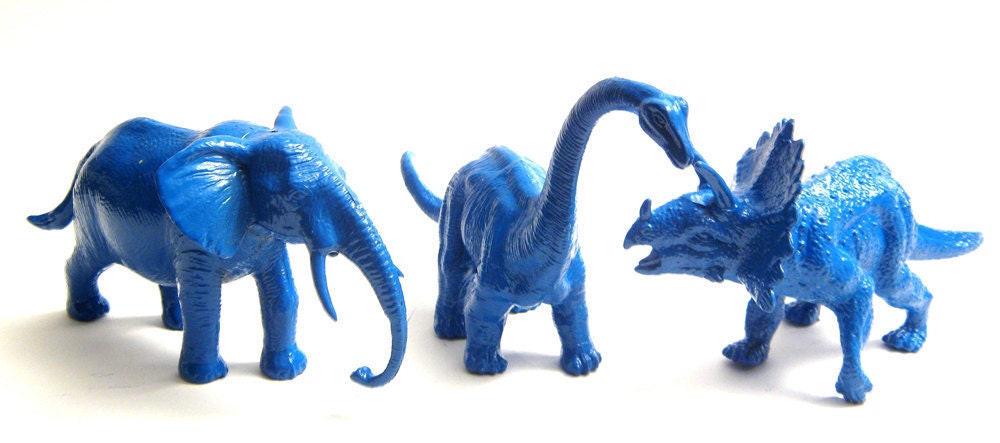 Blue Diplodocus Dinosaur Figurine, Blue Diplodocus Home Decor, Dinosaur Statue
