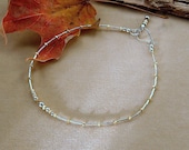Gold Nugget Anklet, Silver & Gold Anklet, Beach Weddings, Summer Jewelry, Vacation Jewelry, Beaded Anklet, Unique Anklet