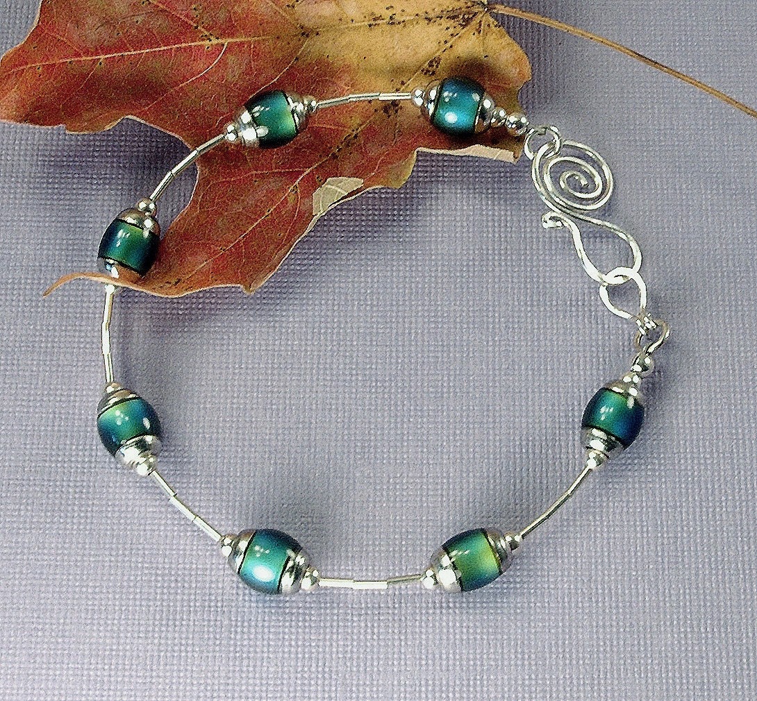 Mood Bead Bracelet, Everyday Bracelet, Sterling Silver Bracelet, Unique Bracelet, Modern Bracelet, Mirage Beads, Karma Bracelet