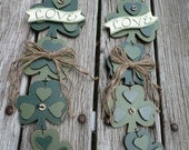 CELTIC WEDDING SHAMROCKS  LarGe DECoRATIONS for Pew Markers, Bride and Groom Chairs, Flower Girl or Ring Bearer Signs