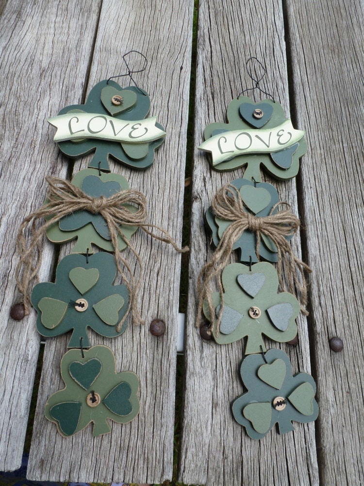 CELTIC WEDDING SHAMROCKS LarGe DECoRATIONS for Pew Markers, Bride and Groom Chairs, Flower Girl or Ring Bearer Signs