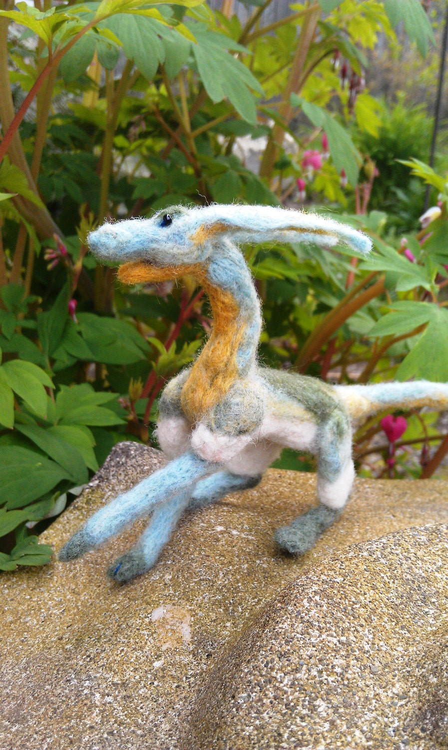 Felted Fantasy Animal, the Slindragon, OOAK Sculpture
