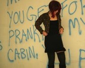 WTFun .....     vintage todd oldham leopard print cropped jean jacket