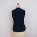 Vintage 1960s Red, White and Blue Sleeveless Shirt with Collar
