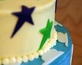 Edible Folk Art Star Cake or Cupcake Decorations
