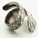 Antique Stieff Floral Sterling Silver Spoon Ring, Made in YOUR Size (2178)
