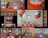 Sock Monkey party complete party package printable with personalization NO invite by delightfulprints Il_170x135