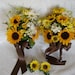 Sunflower and daisy bridal bouquets wedding bouquets and boutonnieres