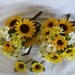 Sunflower and daisy bridal bouquets wedding bouquets and boutonnieres
