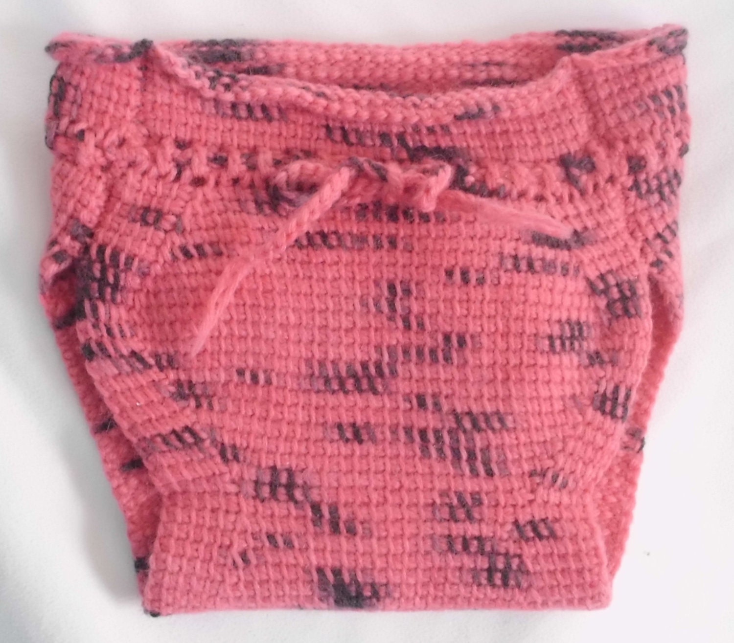 crochet wool soaker punk rock girl colorway (pink and black) size large