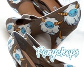SALE Hand Painted Yeti Shoes - Sz UK 7, US 9.5, Eur 40