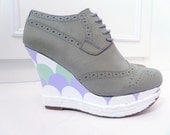 SALE Scalloped Wedges - Sz UK 5, US 7.5, Eur 38