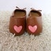 SALE Hand Painted Brown Bear Ballet Flats - Size UK 8, Eur 41, US 10.5