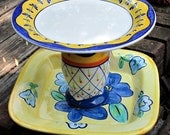 Cake Plate / Cupcake Plate  / Desserts / Pedestal Stand - As Featured In Flea Market Gardens Magazine