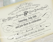 Vintage Wedding Invitation - Printable - DIY - The Timeless Suite