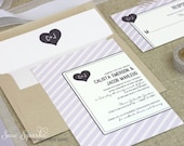 Printable Wedding Invitation - The Calista Stripe Suite