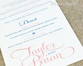 Wedding Menu Card - Printable DIY - The Ashley