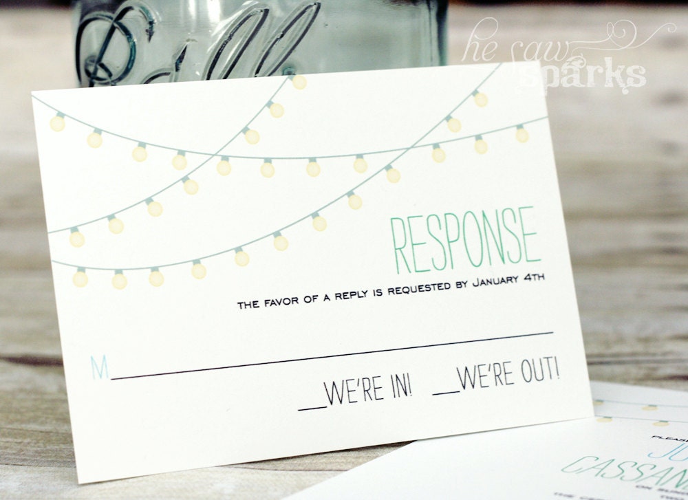 Vintage Lights Invitation - Printable - DIY