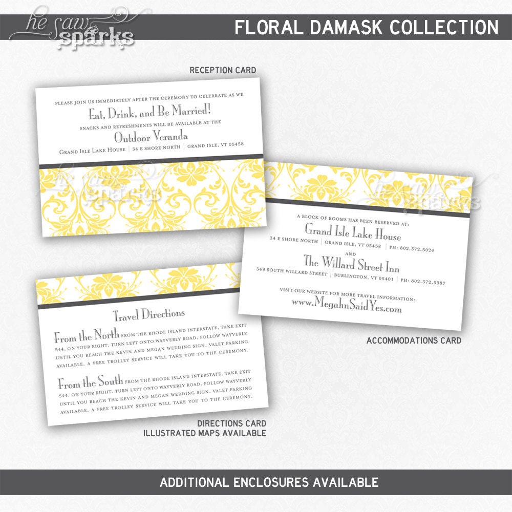 DIY Printable Invitation - Floral Damask - Choose your colors