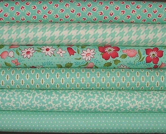 LAST ONE 13.5" Bundle of Vintage Modern in Teal by Bonnie & Camille for Moda