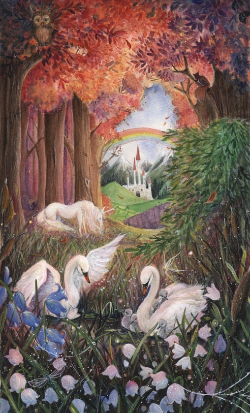 Spring & Autumn Dreams, 8x10" fine art print, fantasy fairy-tale nursery print