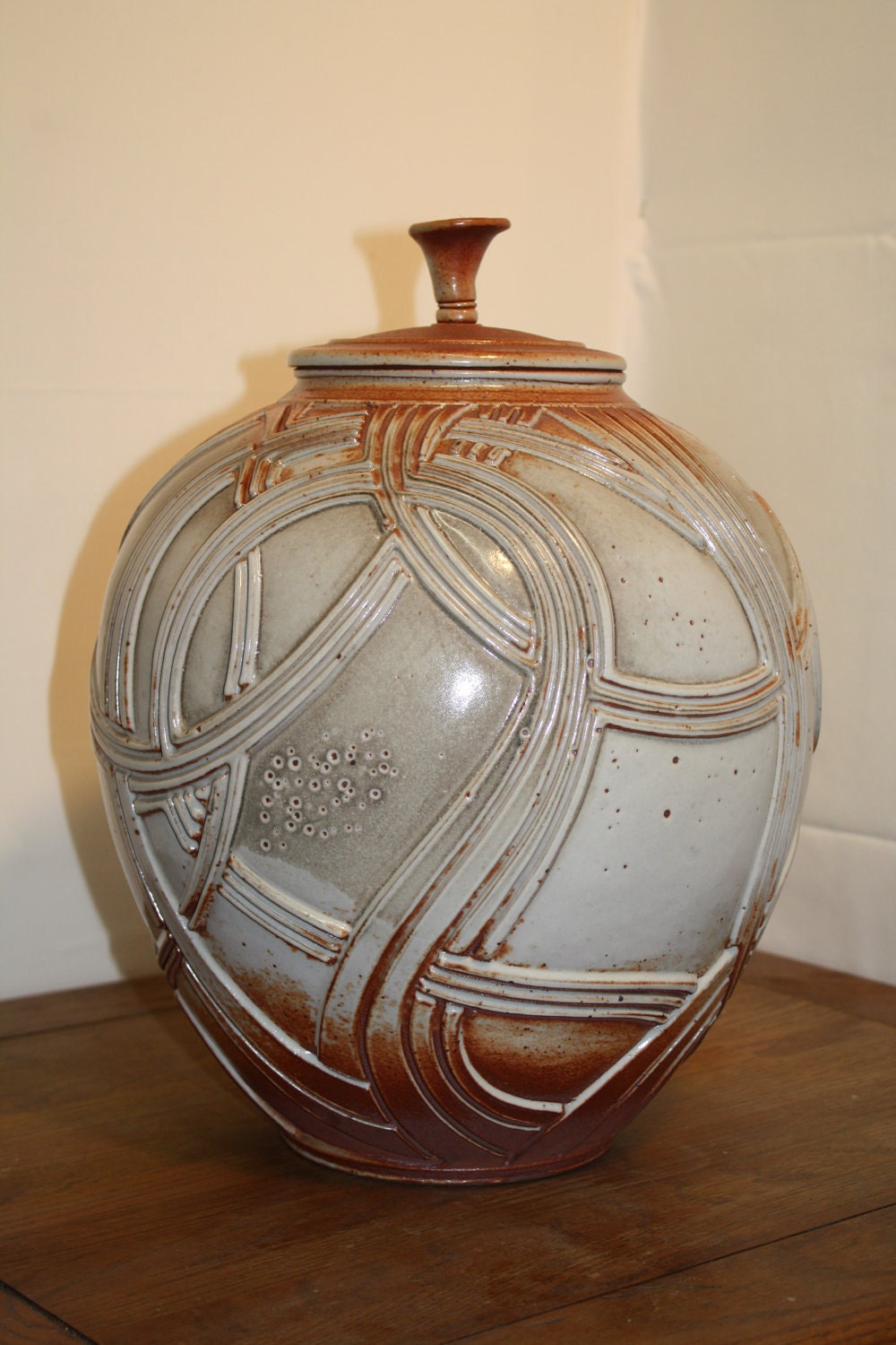 carved jar