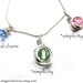 Personalized Mothers Necklace, simplicity Birthstone Charm Necklace - Crystal and Sterling Silver Charm Pendant