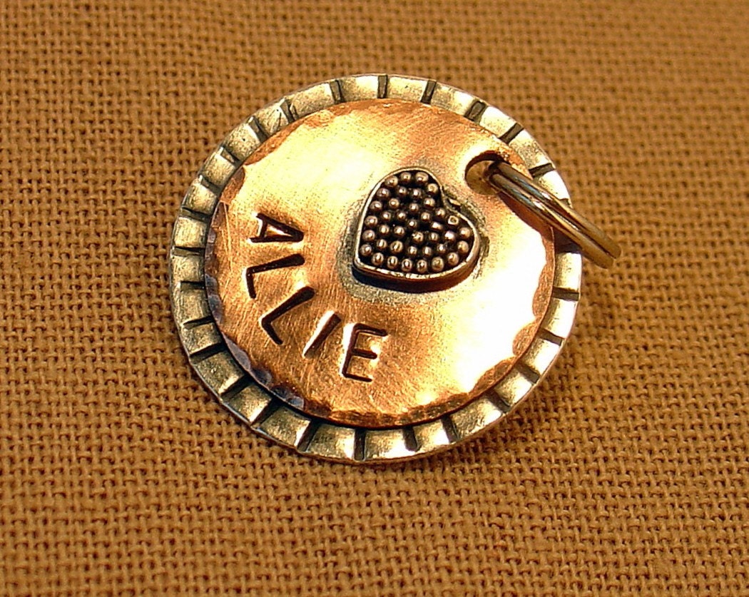 Allie - Mixed metal pet i.d tag