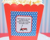 Little Red Wagon Party Collection:  Custom Printable Favor Tag, Food Label or Sticker