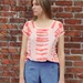 RESERVED for Kristina - Silk Tee Willow Dot in Coral & Poppy