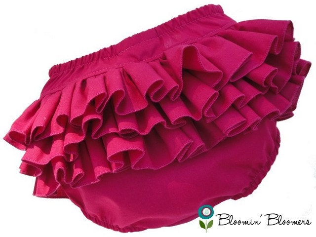 Ruffle Diaper Cover Bloomer Panty Pants Red Berry