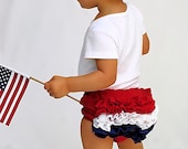 4th of July Mini Ruffle Diaper Cover Bloomers Panty Fancy Pants