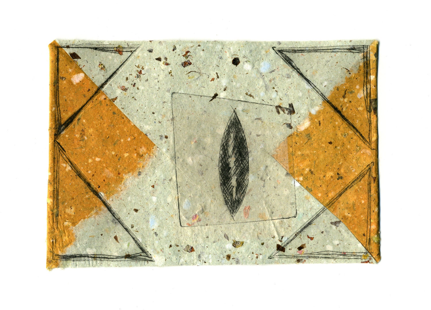 Postcard, handmade paper
