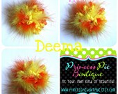 Bubble Guppies Deema Funky Marabou Korker Bow
