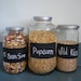 3 Large Glass Jars with Chalk Label for Kitchen Country Living Decor Storage Summer Organizing Shabby Chic