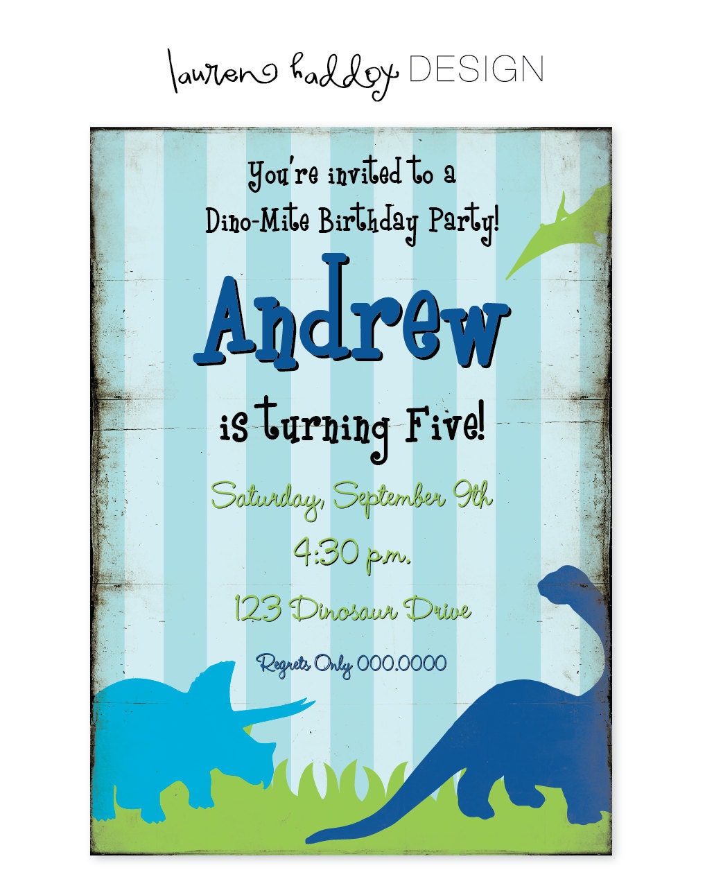 Dinosaur Birthday Party Invitation Il_170x135