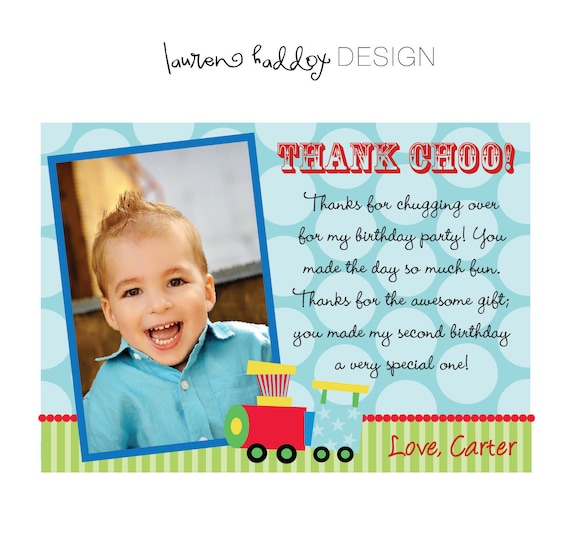 DIY, Train Photo Thank You Cards Il_570xn