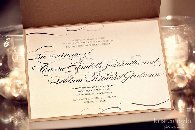 Printable/DIY - "Pride and Prejudice" Calligraphy Wedding Invitation & RSVP Set
