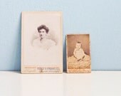 Set of 2 French Cabinet Card Photos