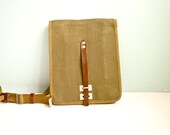Vintage military messenger bag green canvas deadstock