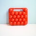 Vintage egg basket box tin red plastic ooak 20 eggs