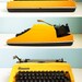 Vintage Contessa DeLuxe Yellow Typewriter Portable Manual Triumph Adler