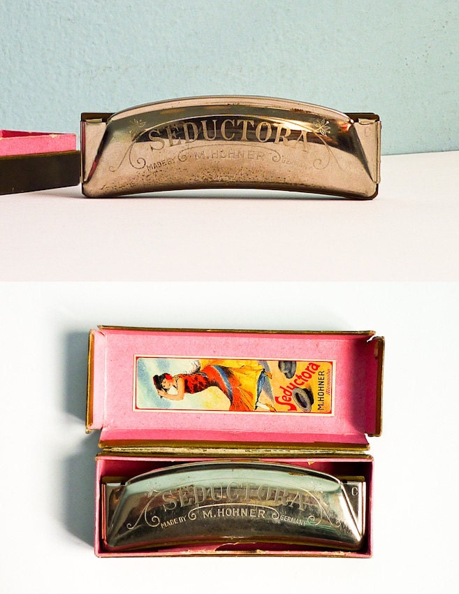 Vintage Harmonica Hohner Seductora Key C
